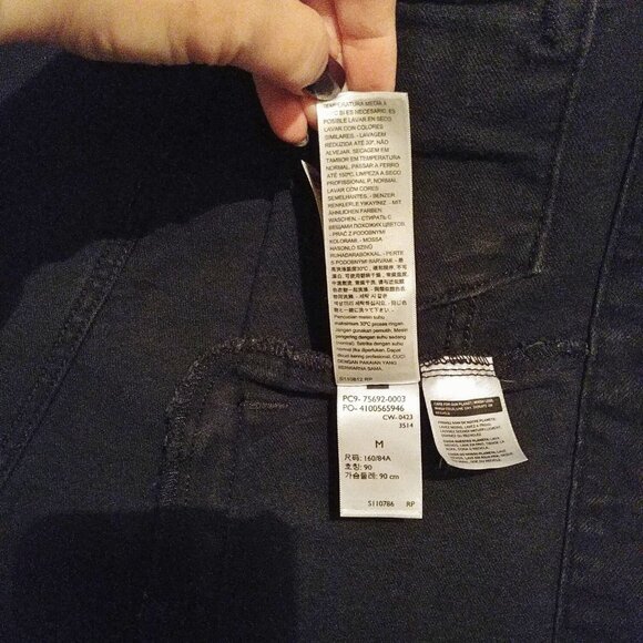 Levi's Black Hybrid Denim Hoodie Original Trucker Jacket Size M - Picture 11 of 12